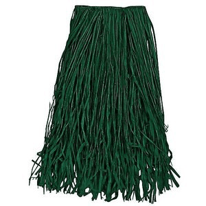 Real Raffia Green Adult Sized Hula Skirt