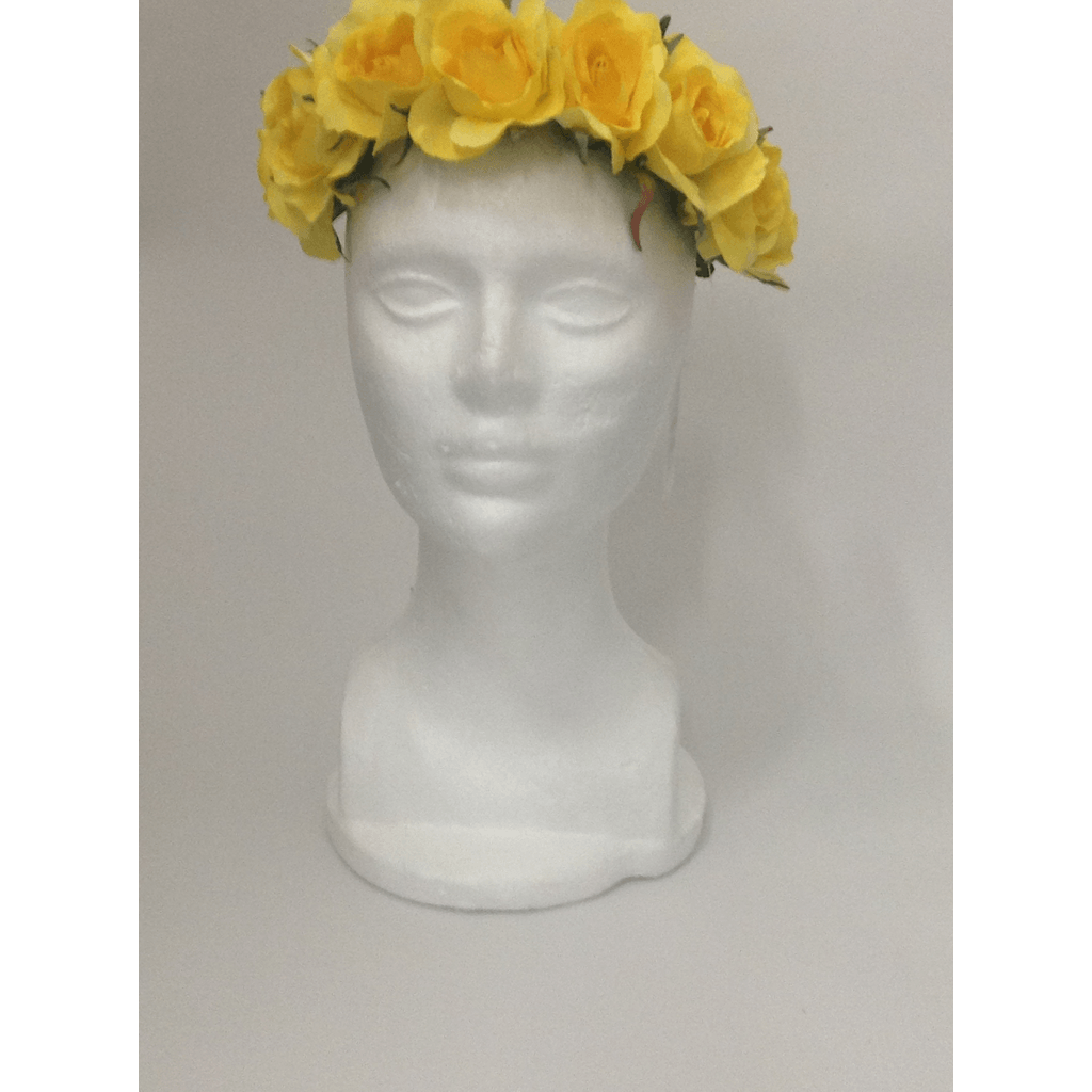 Yellow Rose Crown Head Wrap
