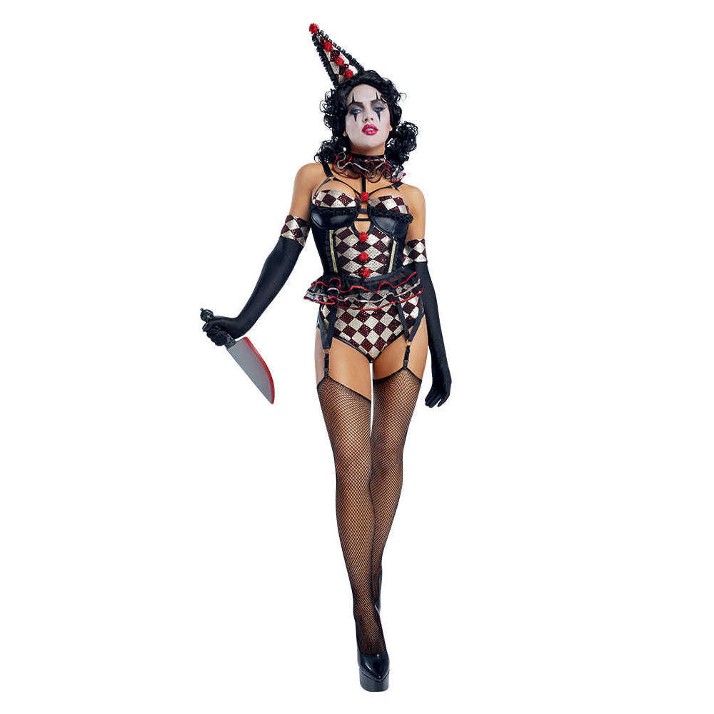 Killer Clown Sexy Harlequin Costume