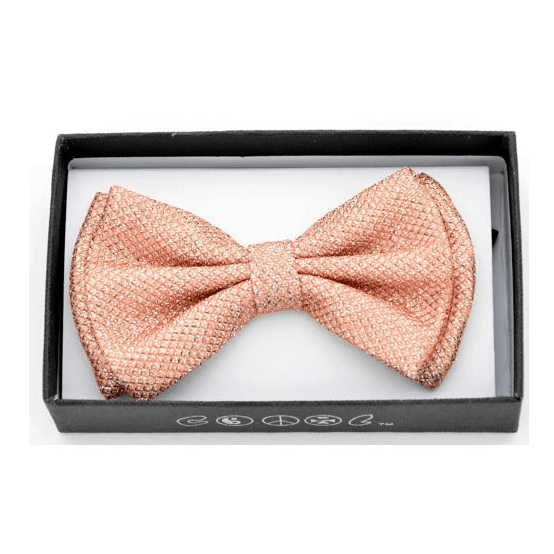 Glitter Rose Gold Bow Tie