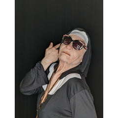 Sister Mary Mardi Gras Silicone Mask w/ Costume