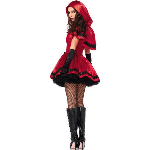 Gothic Red Riding Hood Dress Adult Costume