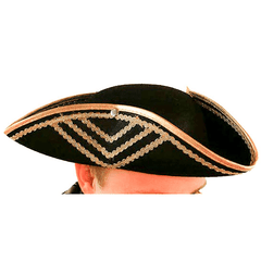 Gold Trimmed Tricorn Hat