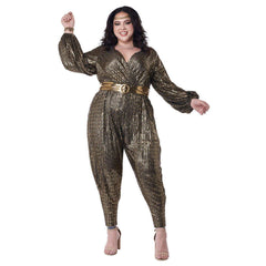 Gold Disco Queen Women's Plus Size Costume