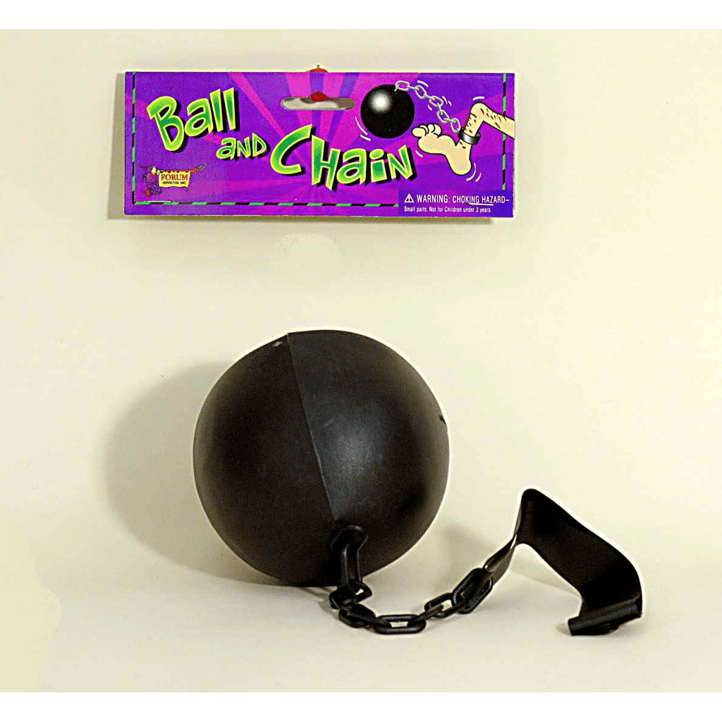 Plastic Ball and Chain Costume Prop Accessory