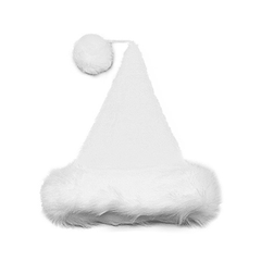 White Christmas Velvet Plush Santa Hat