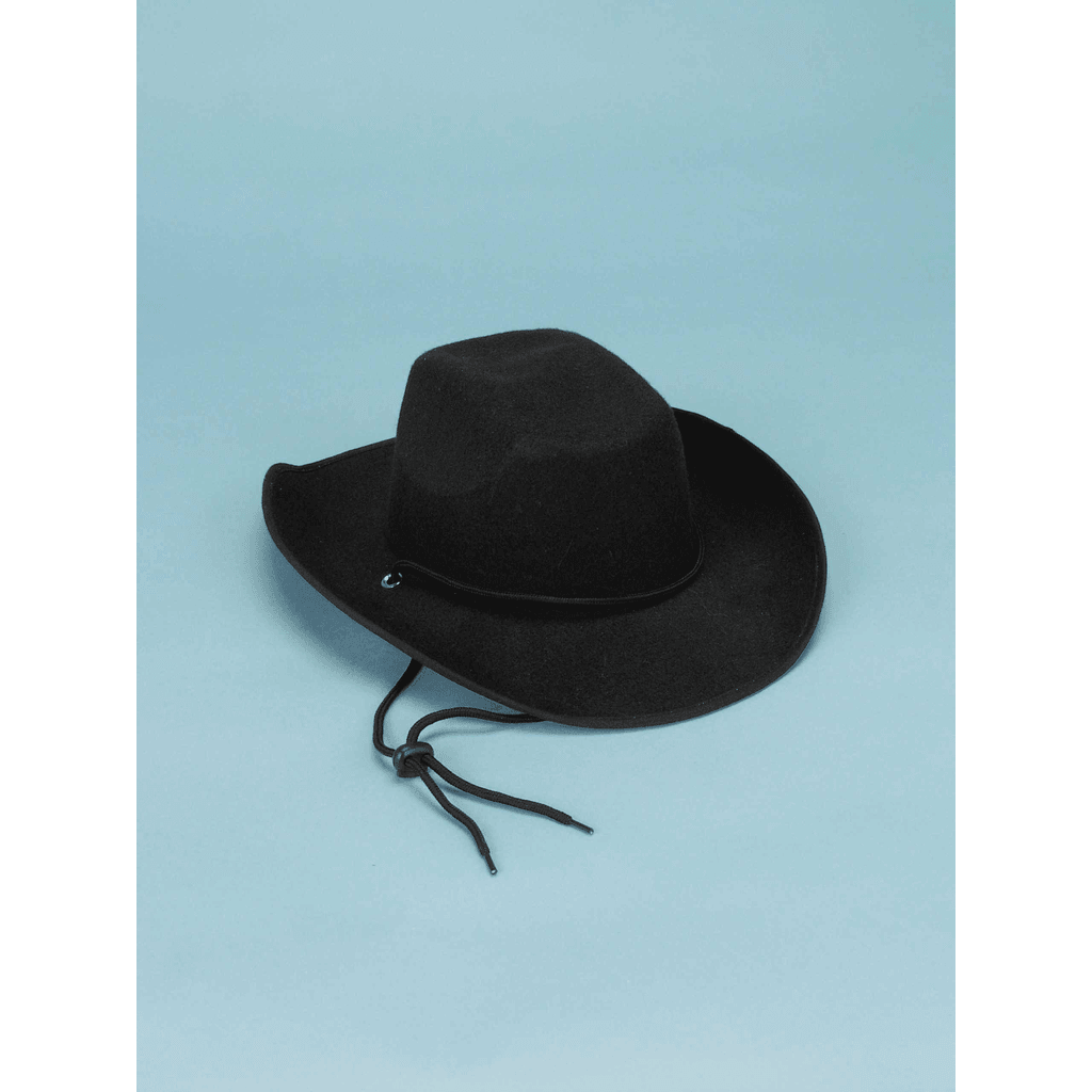Black Felt Adult Cowboy Hat