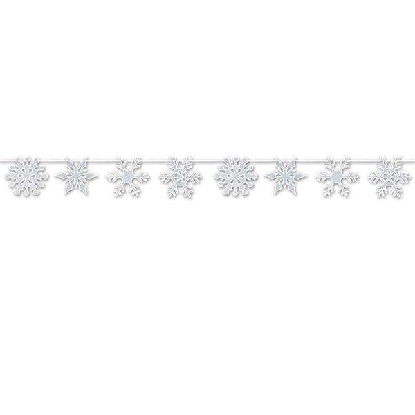 Glitter Snowflake Streamers Christmas Decorations