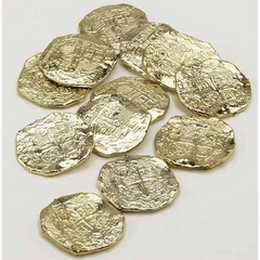 Gold Plastic Pirate Doubloons