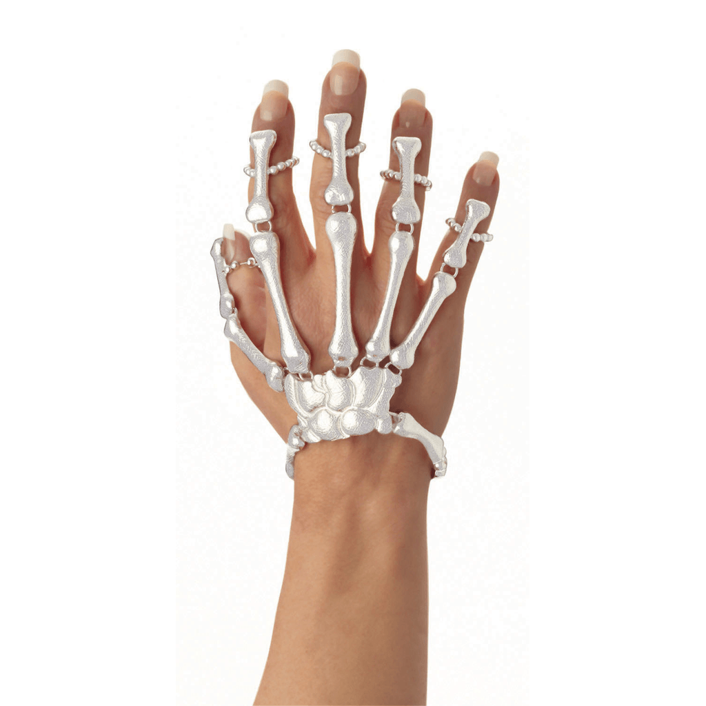 White Skeleton Hand Bracelet
