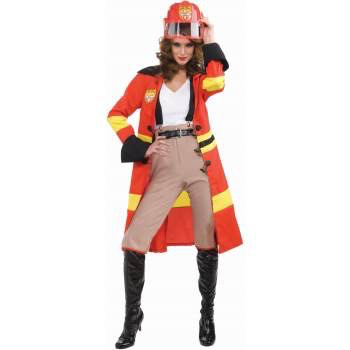 Blazing Beauty Womens Adult FireFighter Costume w/ Hat