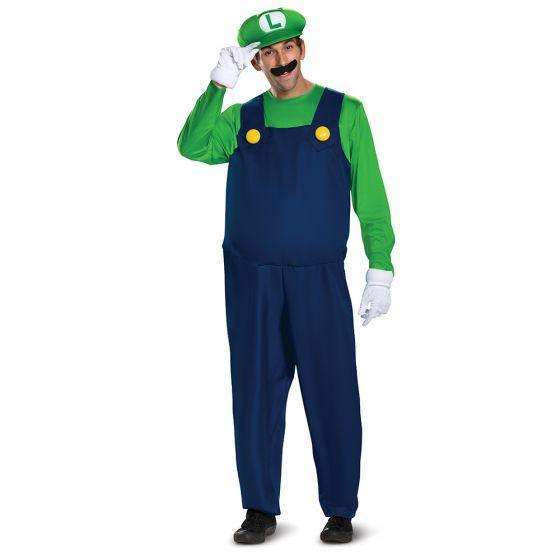 Deluxe Super Mario Brothers  Luigi Adult Costume