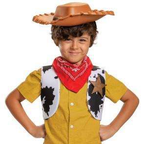 Disney Toy Story Woody Child Accessory Kit w/ Hat, Vest, Badge & Bandana