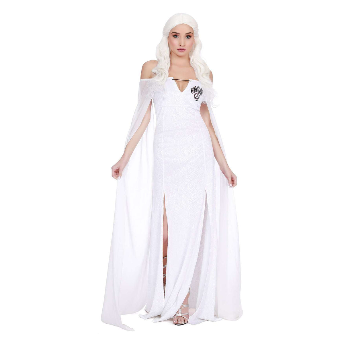 Khaleesi White Dragon Beauty Dress Adult Costume