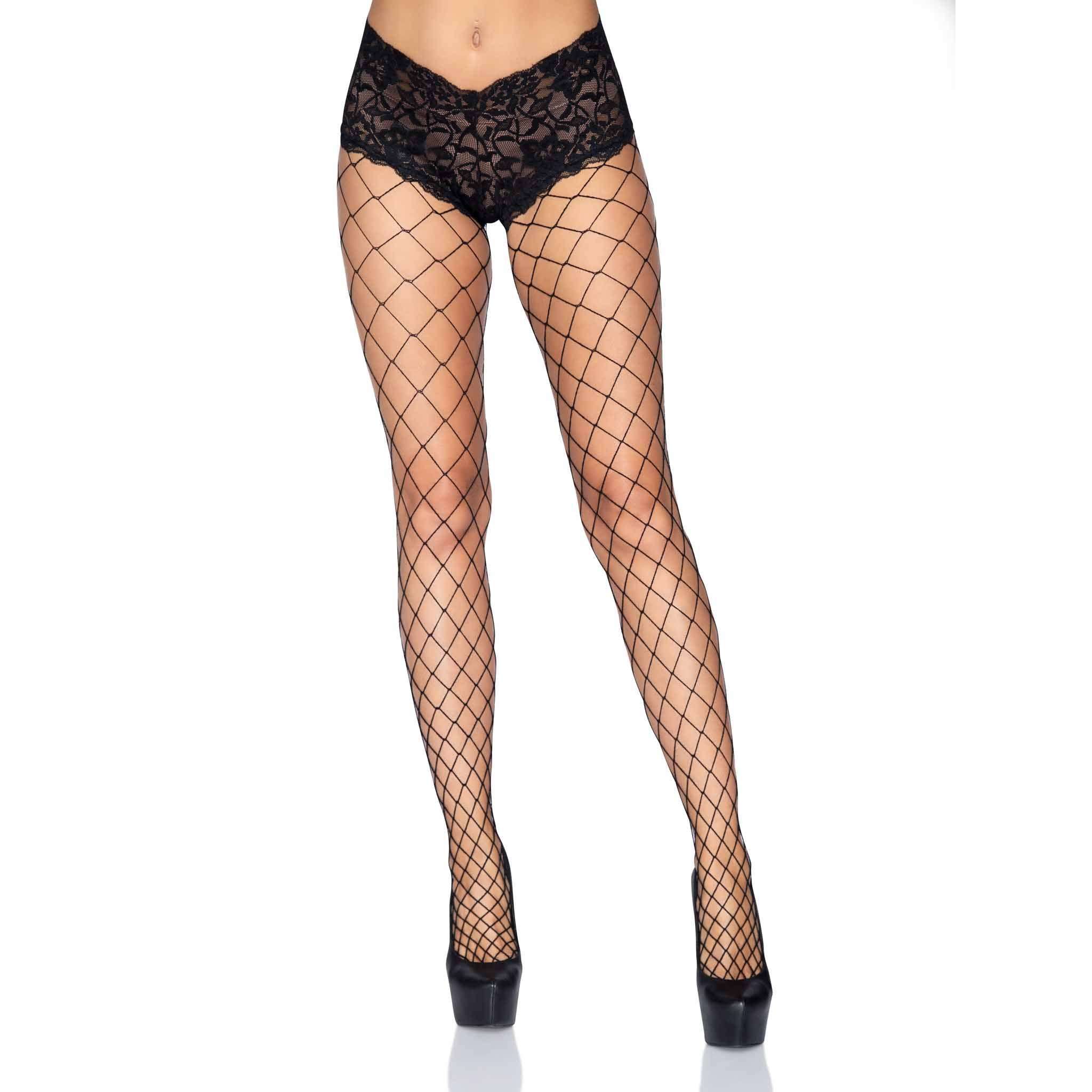 Black Fence Fishnet with Boy Short Lace Top