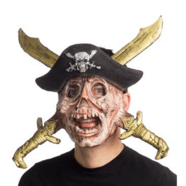 Supersoft Pirate Mask with Criss Cross Swords