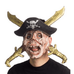 Supersoft Pirate Mask with Criss Cross Swords
