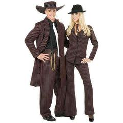 Black And White Adult Zoot Suit W/ Attachable Chain