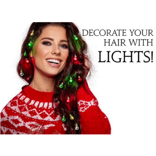 Women's Light-Up Hair Christmas Ornaments