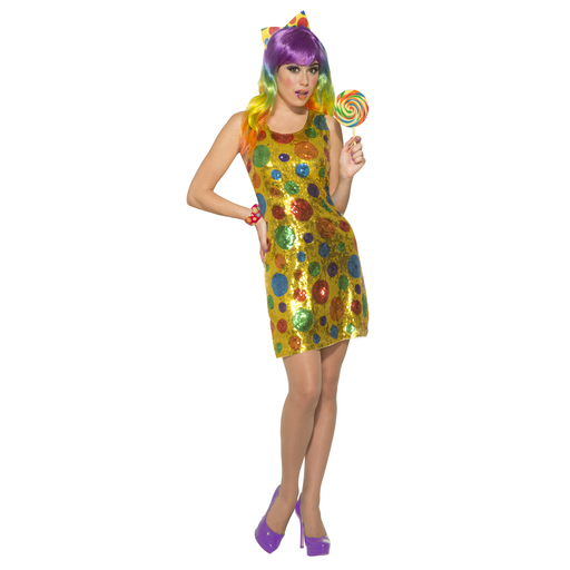 Sequin Clown Adult Costume