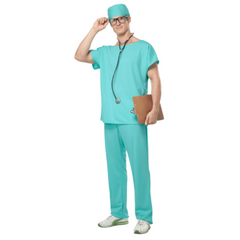 Doctor Scrubs Turquoise Green Adult Costume