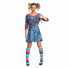 Deluxe Chucky Female Adult Costume with Socks