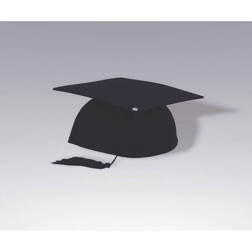 Black One Size Fits Most Adult Graduation Cap w/ Tassel