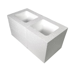 Lightweight Rigid STYROfoam Cement Cinder Block Prop - RAW - RAW White