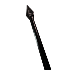 Foam Rubber Spartan Spear - Simulated Wood - All Black - Completely Black