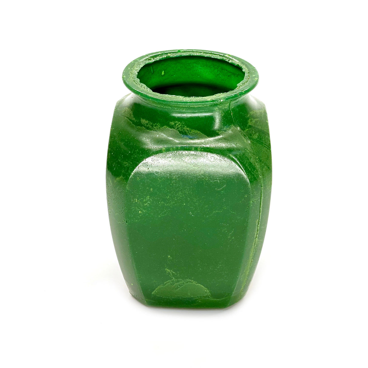 SMASHProps Breakaway Square Sided Vase or Urn - DARK GREEN opaque - Dark Green,Opaque