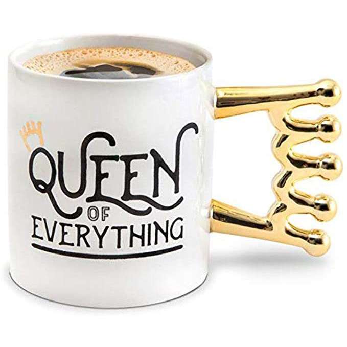 Queen of Everything Golden Crown Coffee Mug