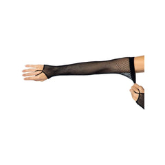 Fishnet Arm Warmer Gloves w/ Finger Loop