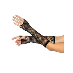 Black Triangle Net Fingerless Gloves