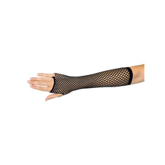 Black Triangle Net Fingerless Gloves