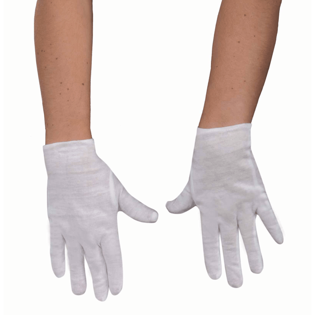 White Wrist Length Childs Theatrical Gloves