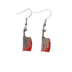 Cold Cuts Bloody Butcher Knife Earrings