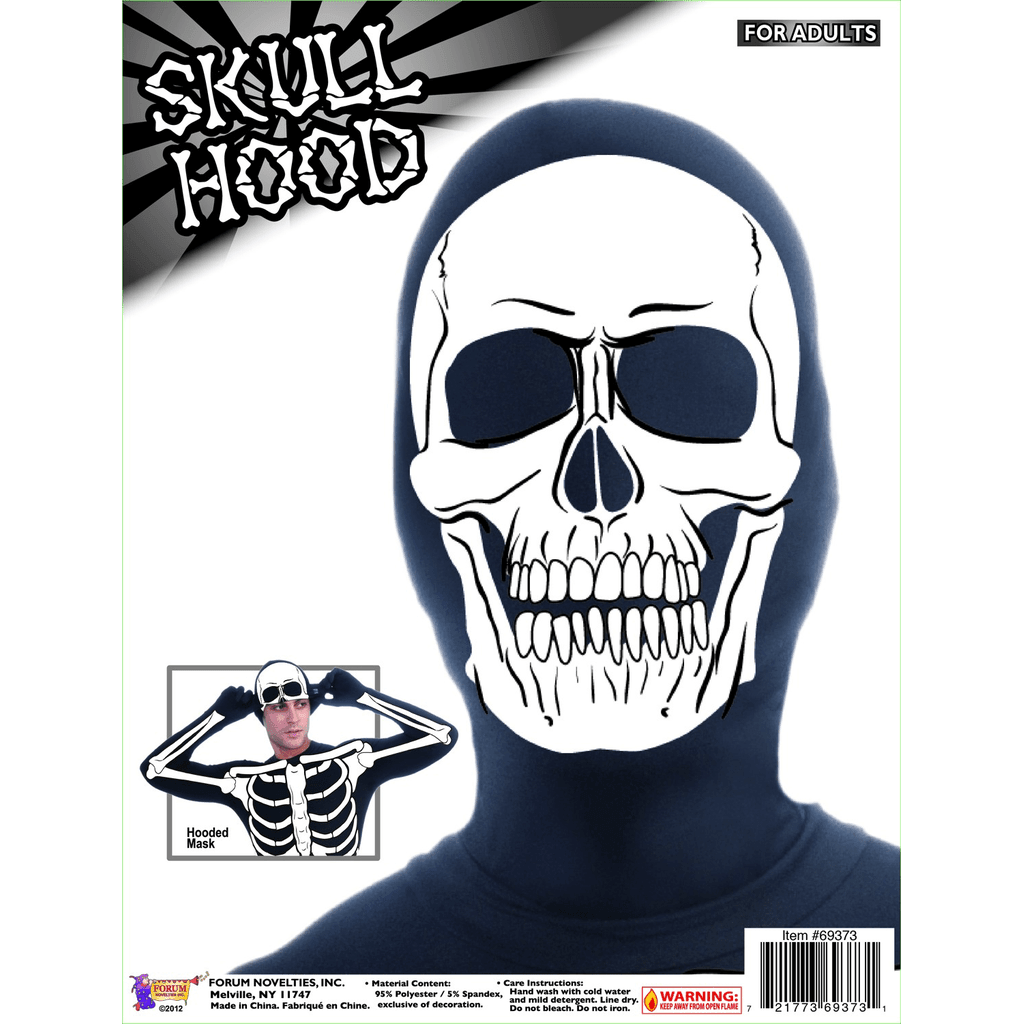 Skull Print Disappearing Man Hood