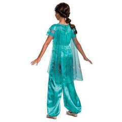Deluxe Disney Aladdin Jasmine Child Costume w/ Detachable Cape