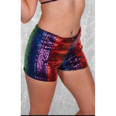 Rainbow Zipper Shorts