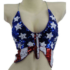 Stars & Stripes Sequin Butterfly Top