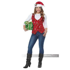 Red Christmas Holiday Party Vest