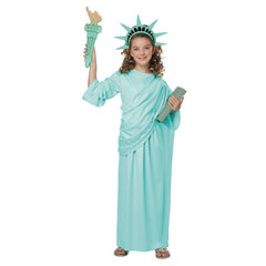 Classic Statue of Liberty Child Costume w/ Crown and Torch