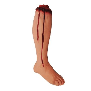 Plastic Bloody Severed Leg Prop