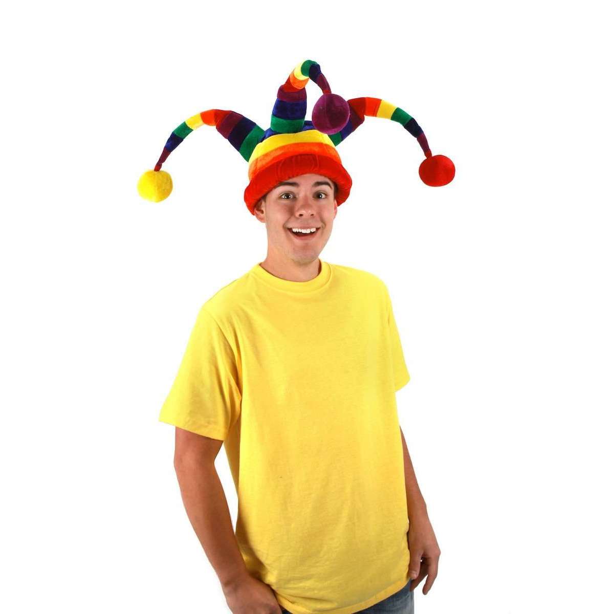 Wacky Rainbow Jester Hat