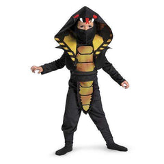 Cobra Ninja Deluxe Childs Costume w/ Detachable Hood &Fabric Face Mask