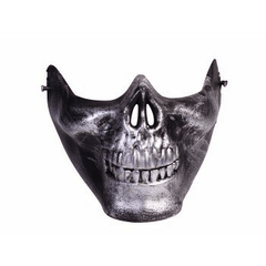 Silver Lower Face Skull Mask