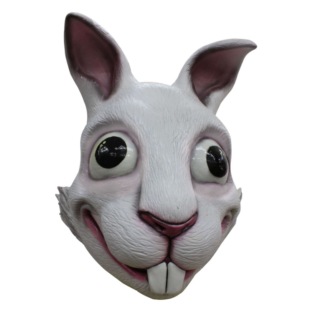 Cartoonish White Rabbit Latex Mask