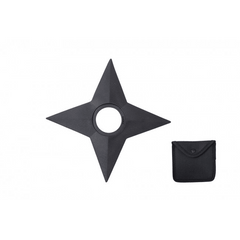 Black Rubber 4 Point Training Shuriken Throwing Star