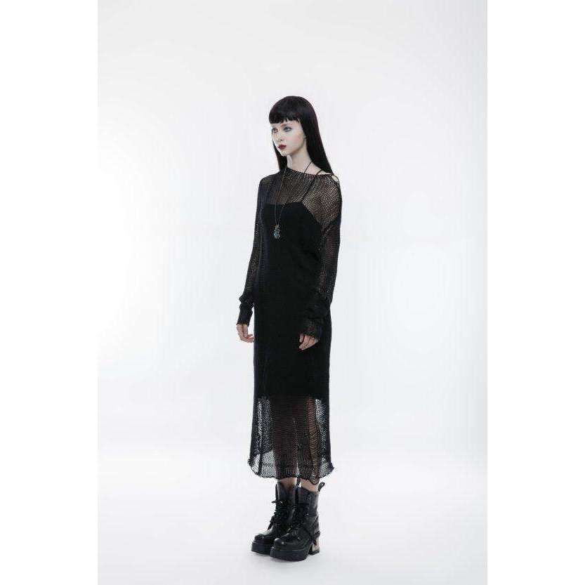 Gothic Transparent Woolen Dress