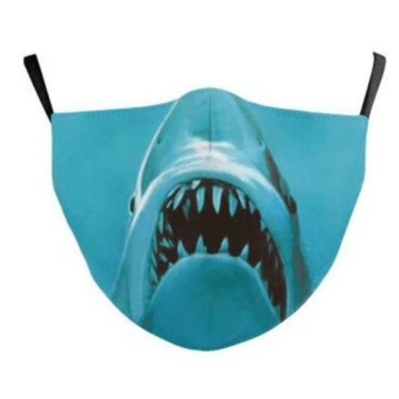 Great White Shark Bite Face Mask